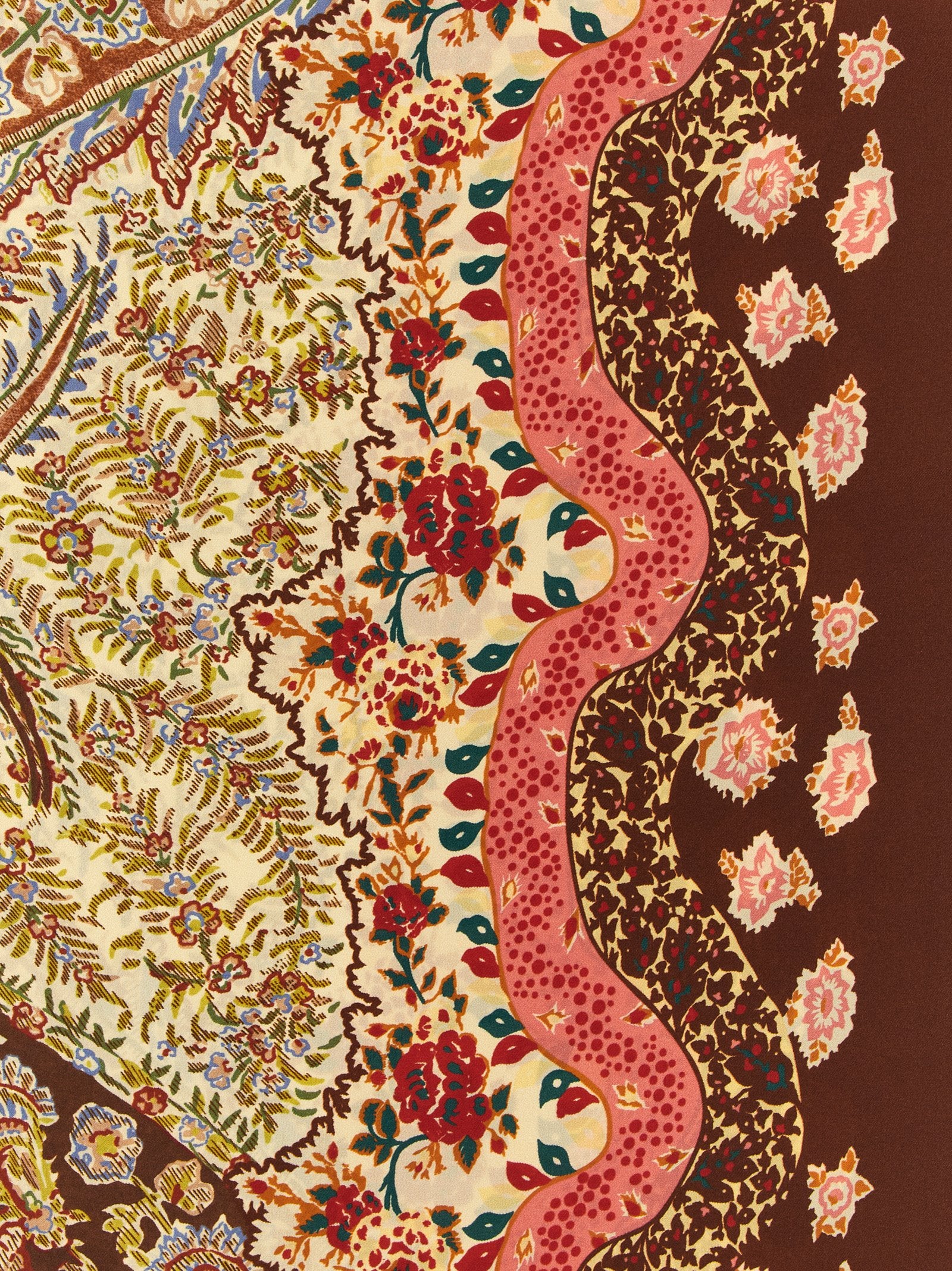 Brown Silk Foulard