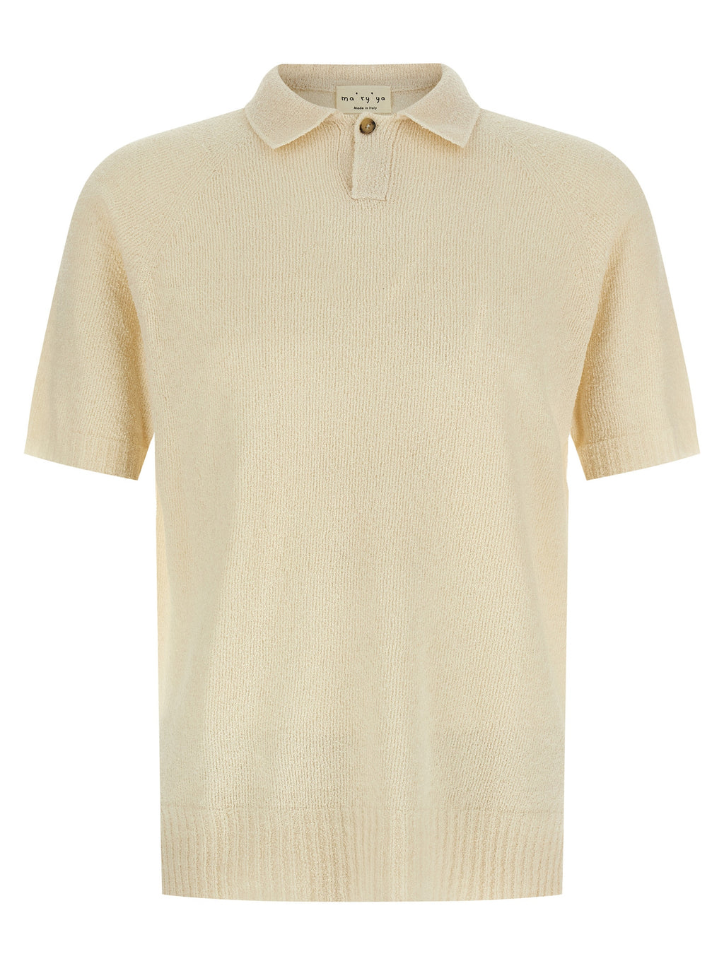 Beige Cotton Polo Shirt