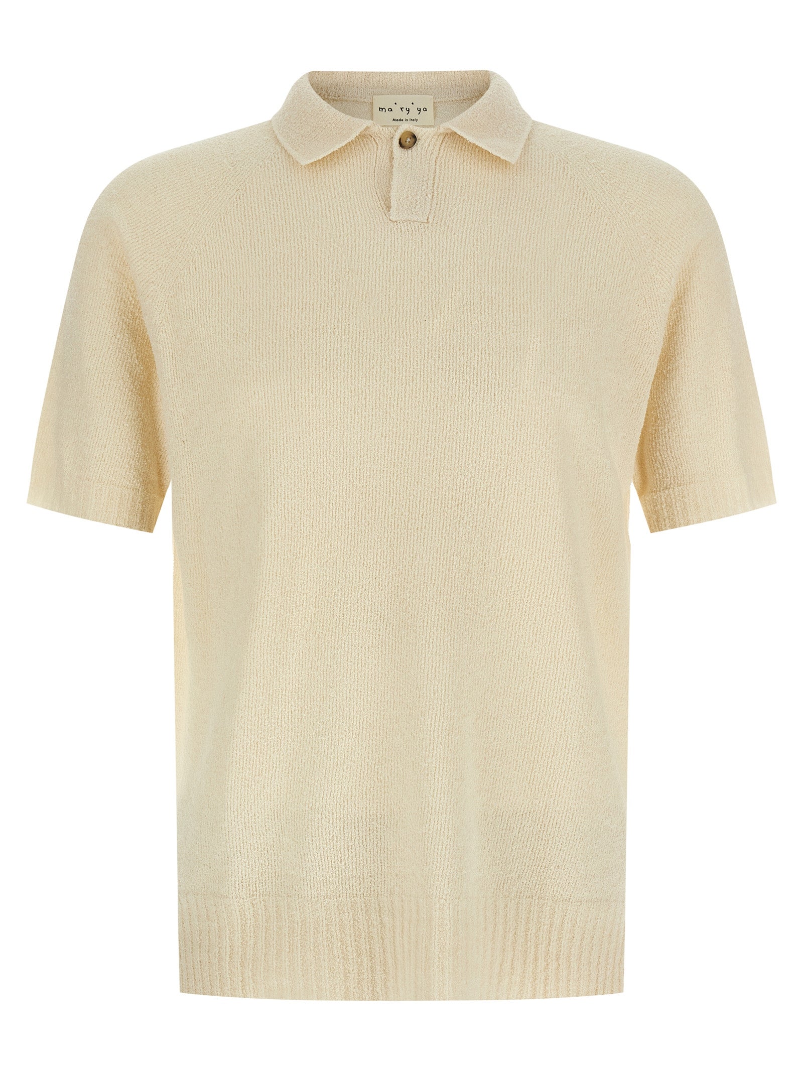 Beige Cotton Polo Shirt