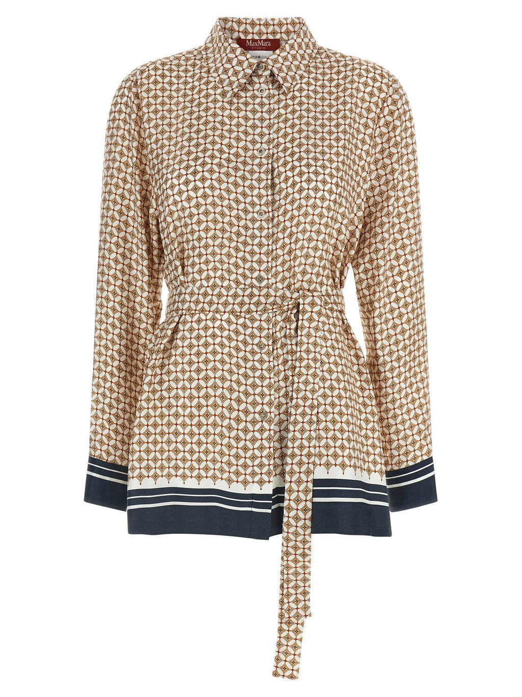 Brown Silk Blouse