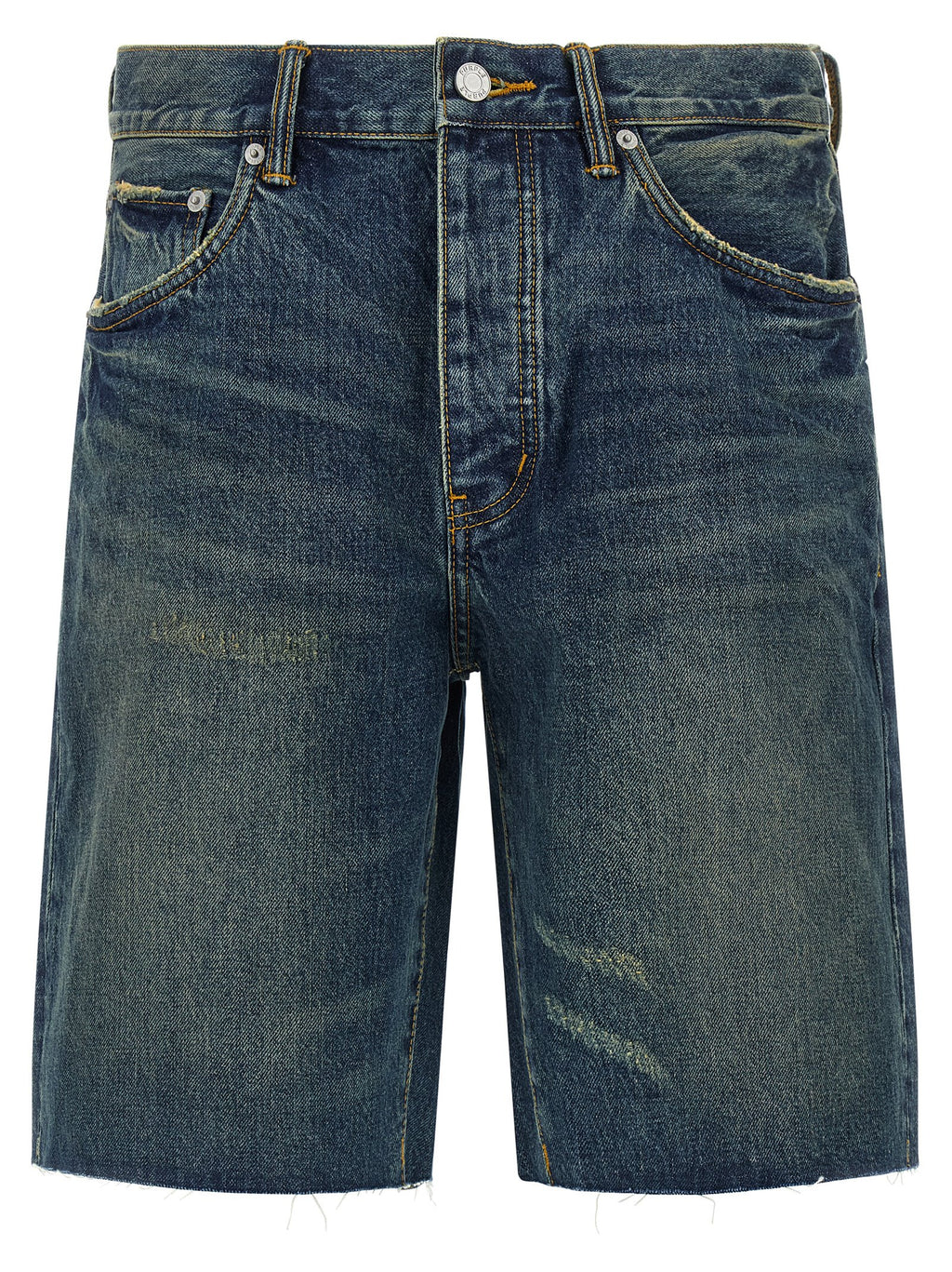 Blue Cotton Bermuda Shorts