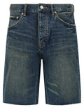 Blue Cotton Bermuda Shorts