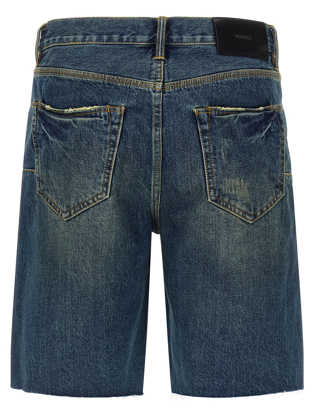Blue Cotton Bermuda Shorts