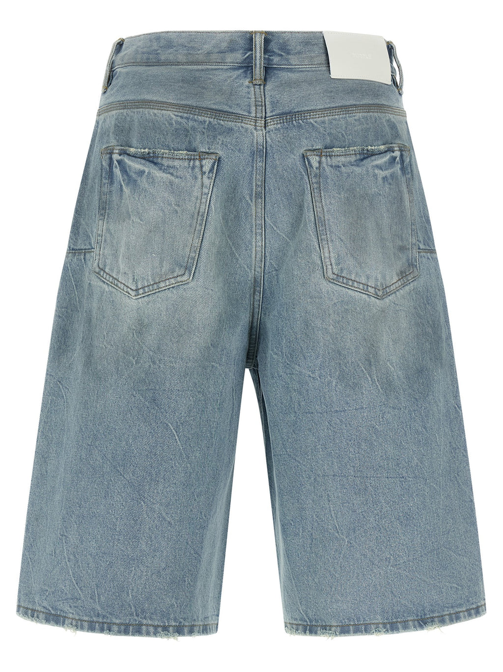 Blue Cotton Bermuda Shorts