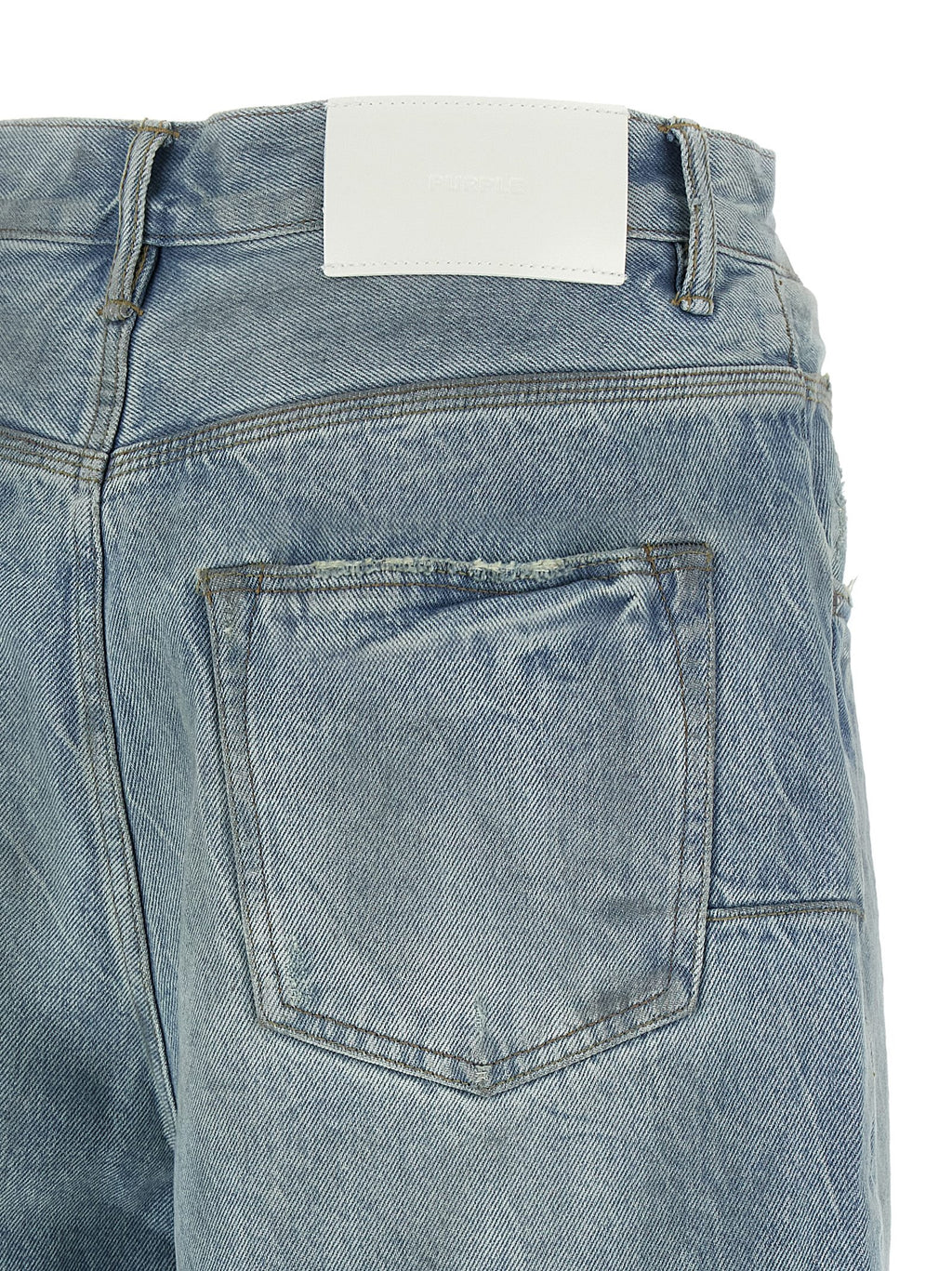 Blue Cotton Bermuda Shorts