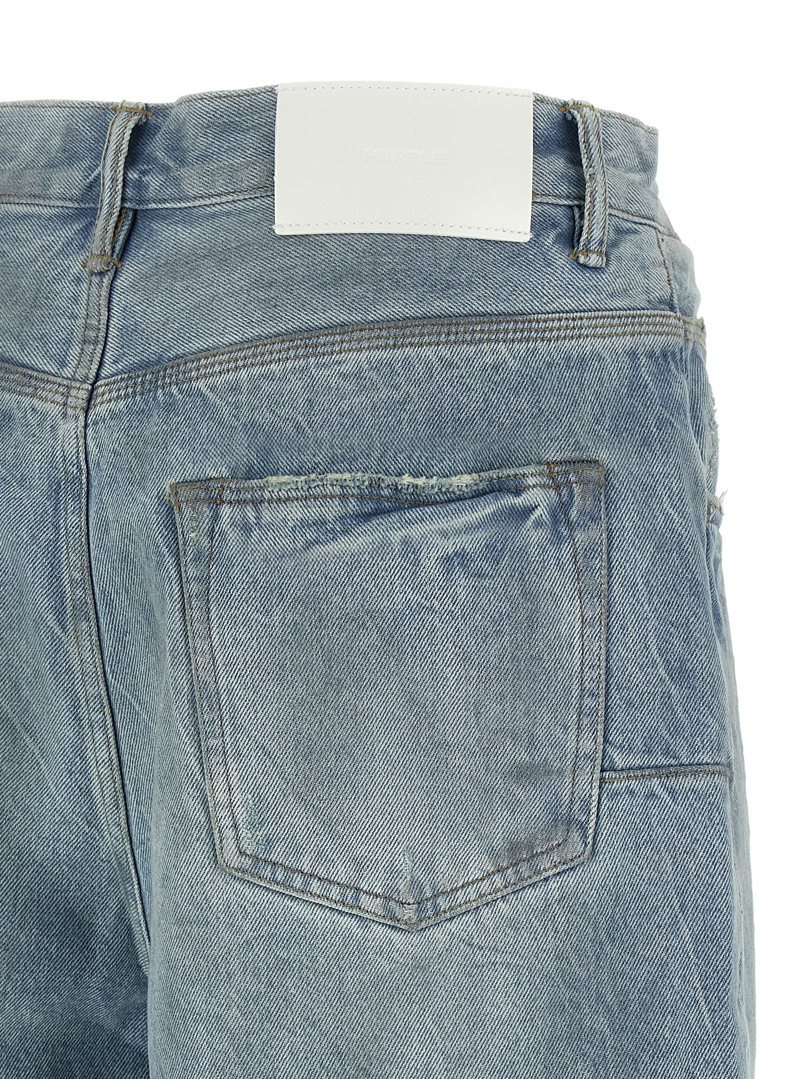 Blue Cotton Bermuda Shorts