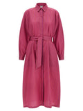 Purple Cotton Long Dress