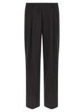 Black Polyester Casual Pants
