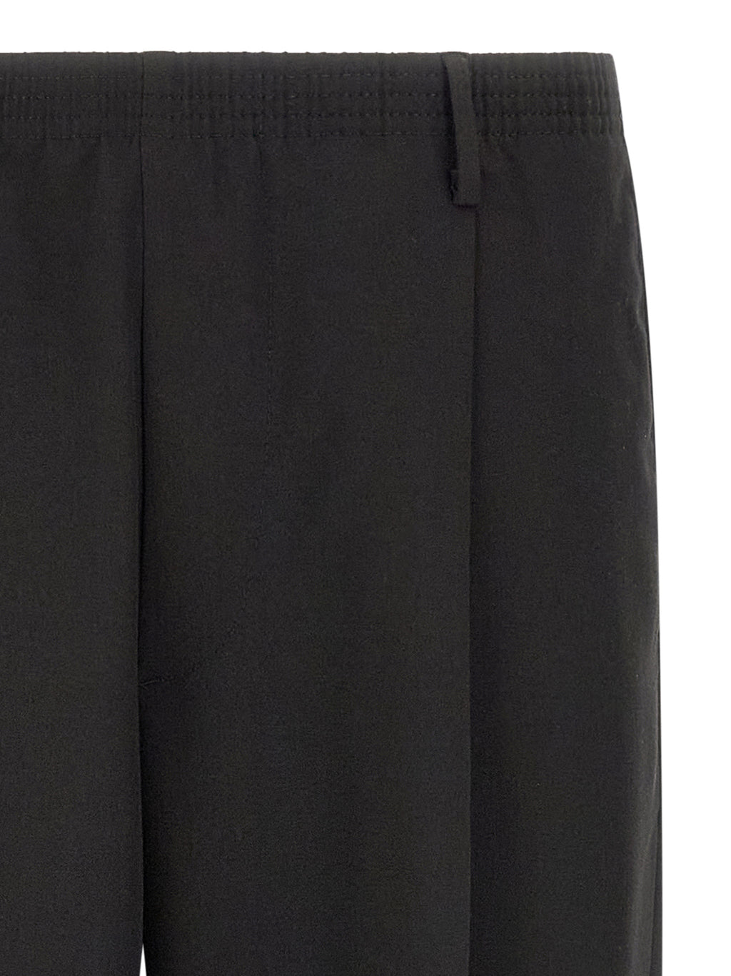 Black Polyester Casual Pants