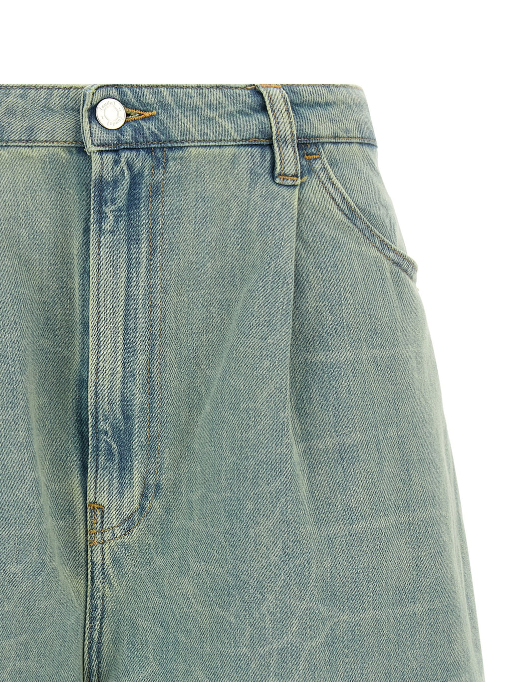Blue Cotton Bermuda Shorts