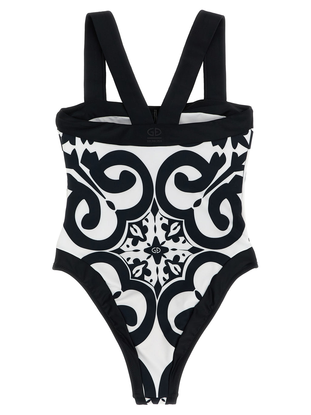 Bicolor Polyester One-Piece Swimsuit