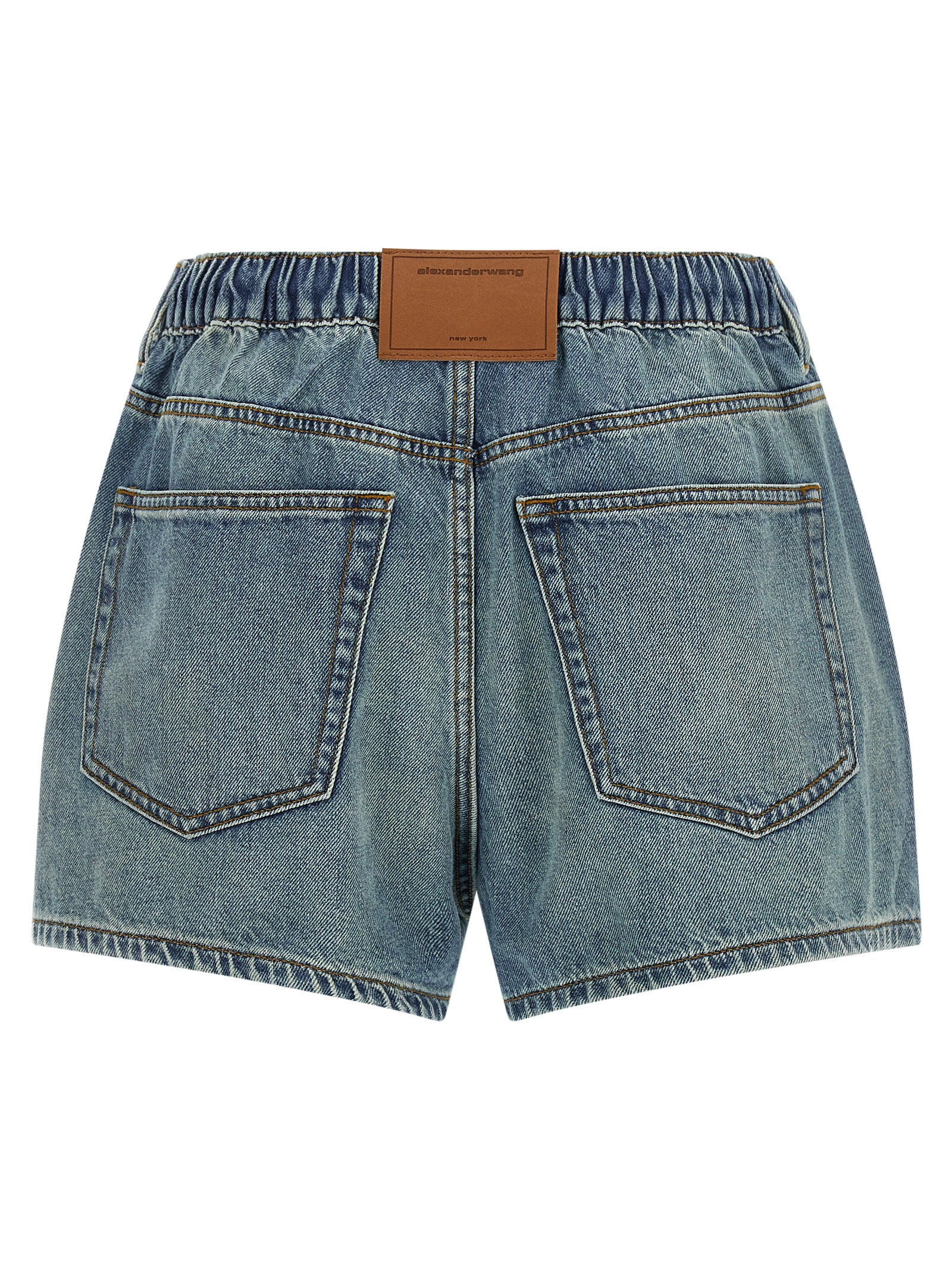 Blue Cotton Bermuda Shorts