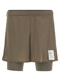 Brown Nylon Bermuda Shorts
