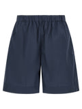 Blue Cotton Bermuda Shorts