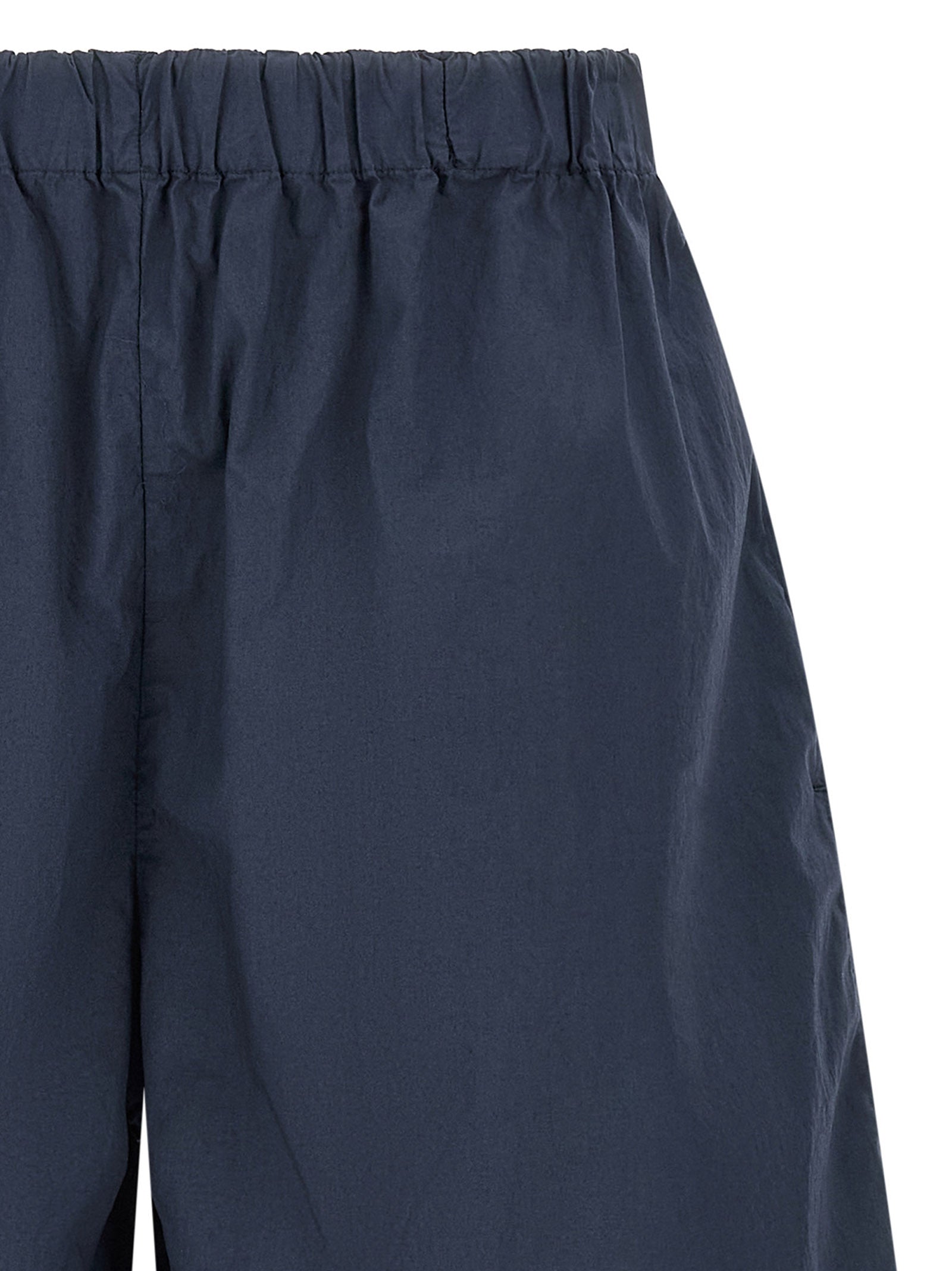 Blue Cotton Bermuda Shorts