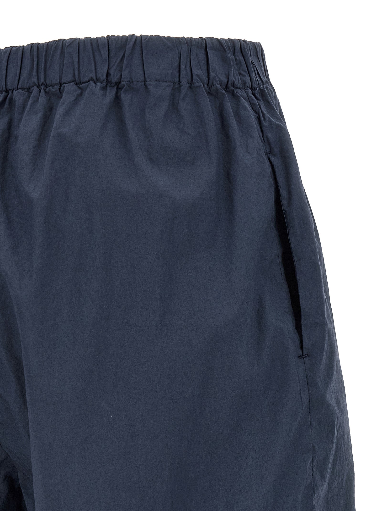 Blue Cotton Bermuda Shorts