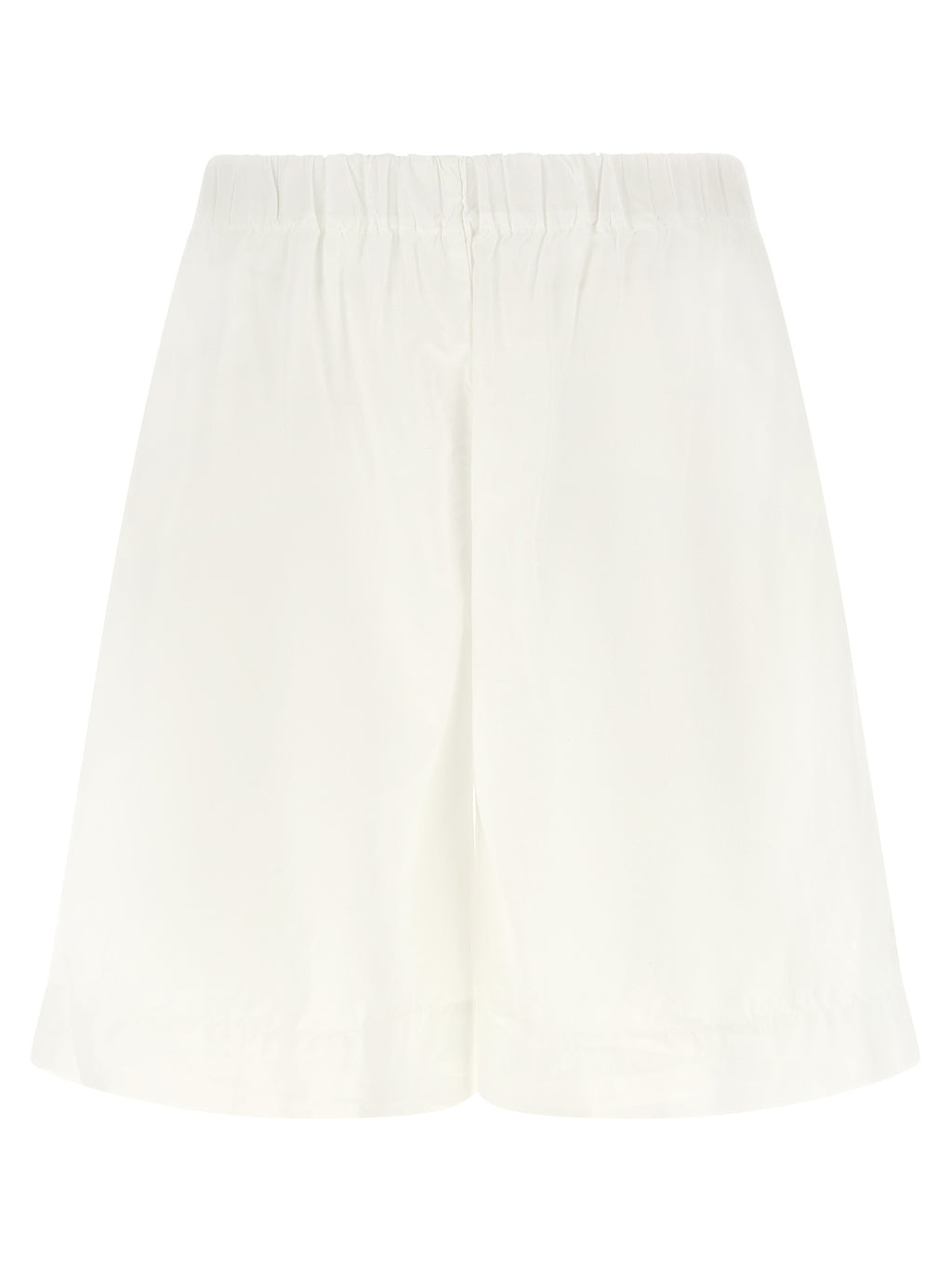 White Cotton Bermuda Shorts