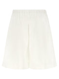 White Cotton Bermuda Shorts