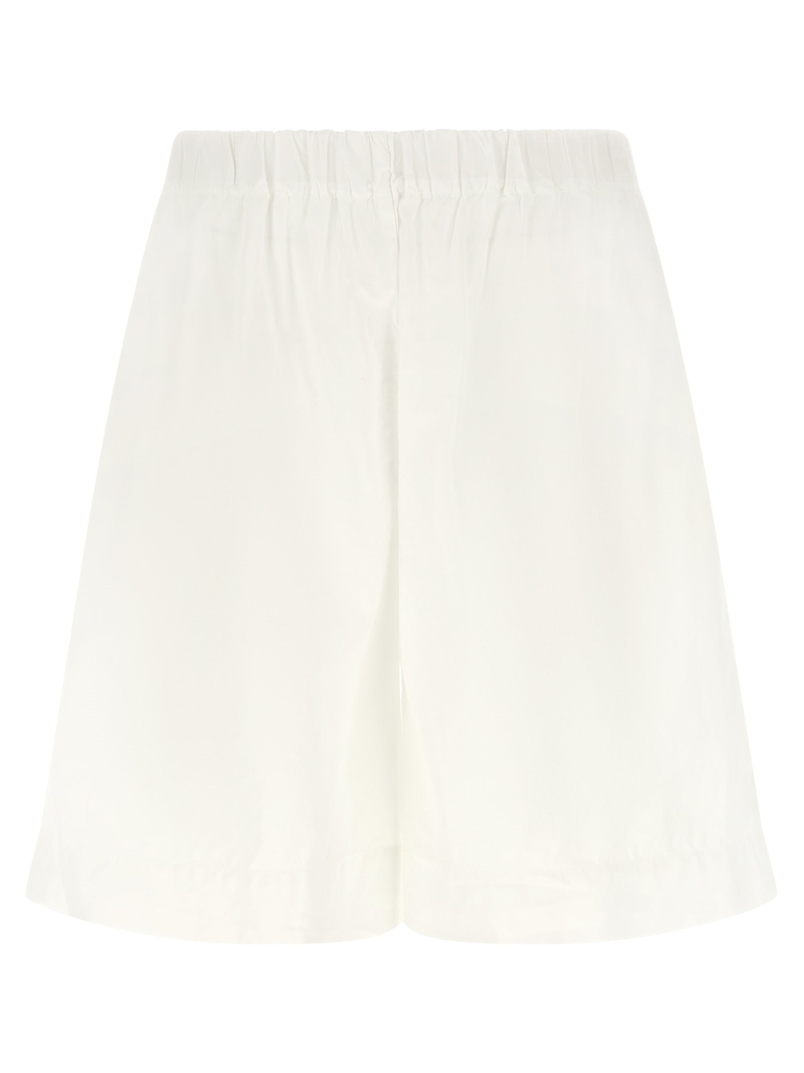White Cotton Bermuda Shorts