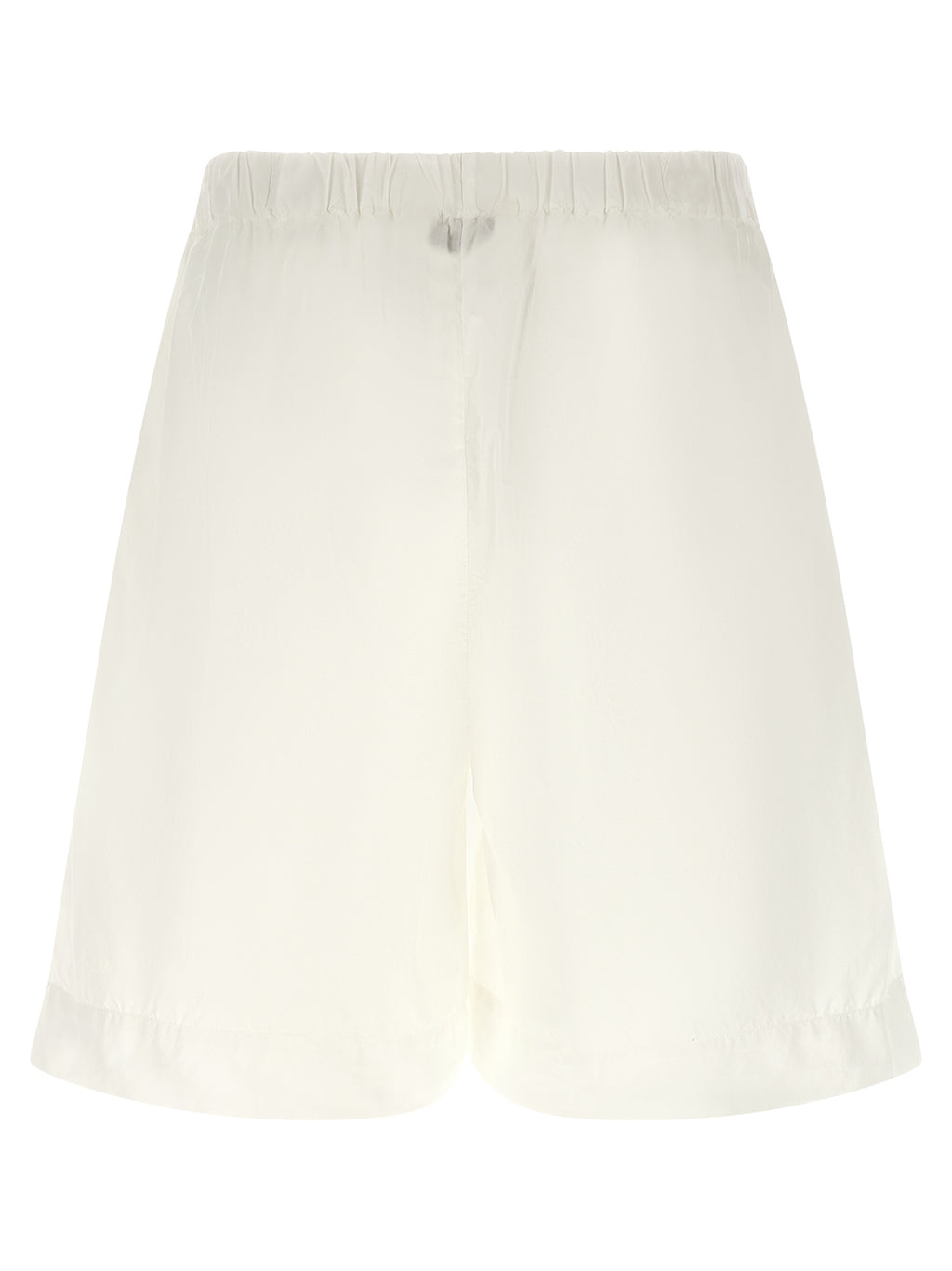 White Cotton Bermuda Shorts