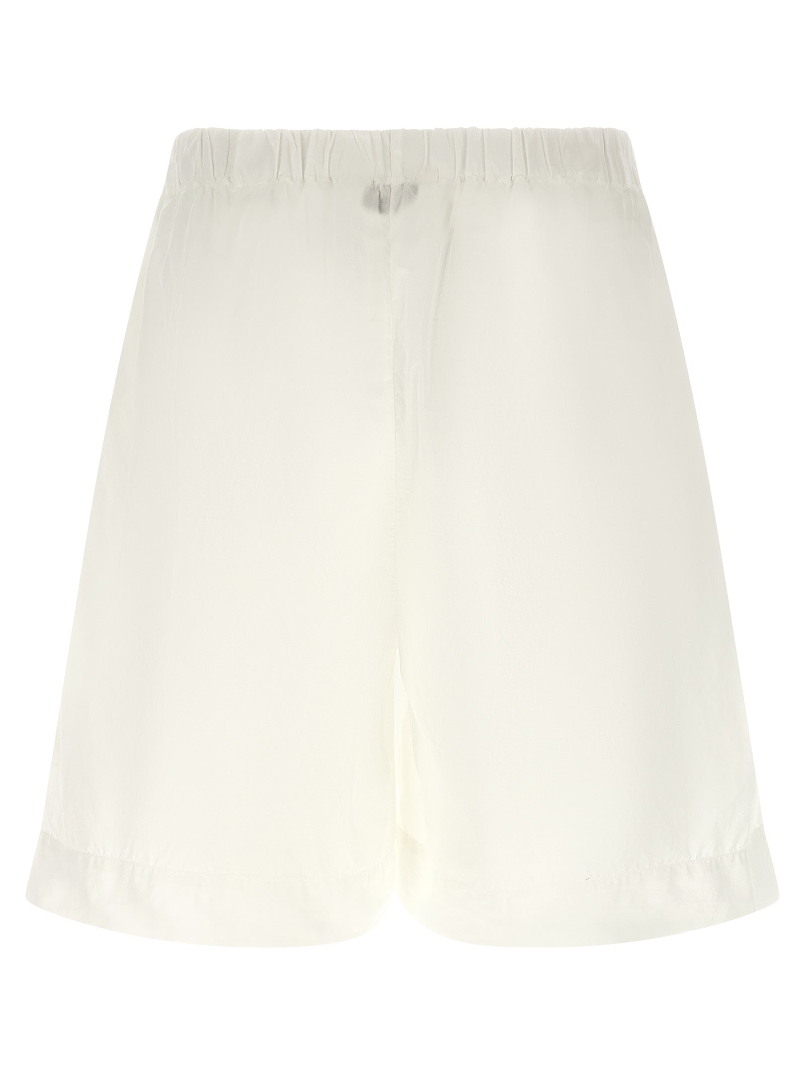White Cotton Bermuda Shorts