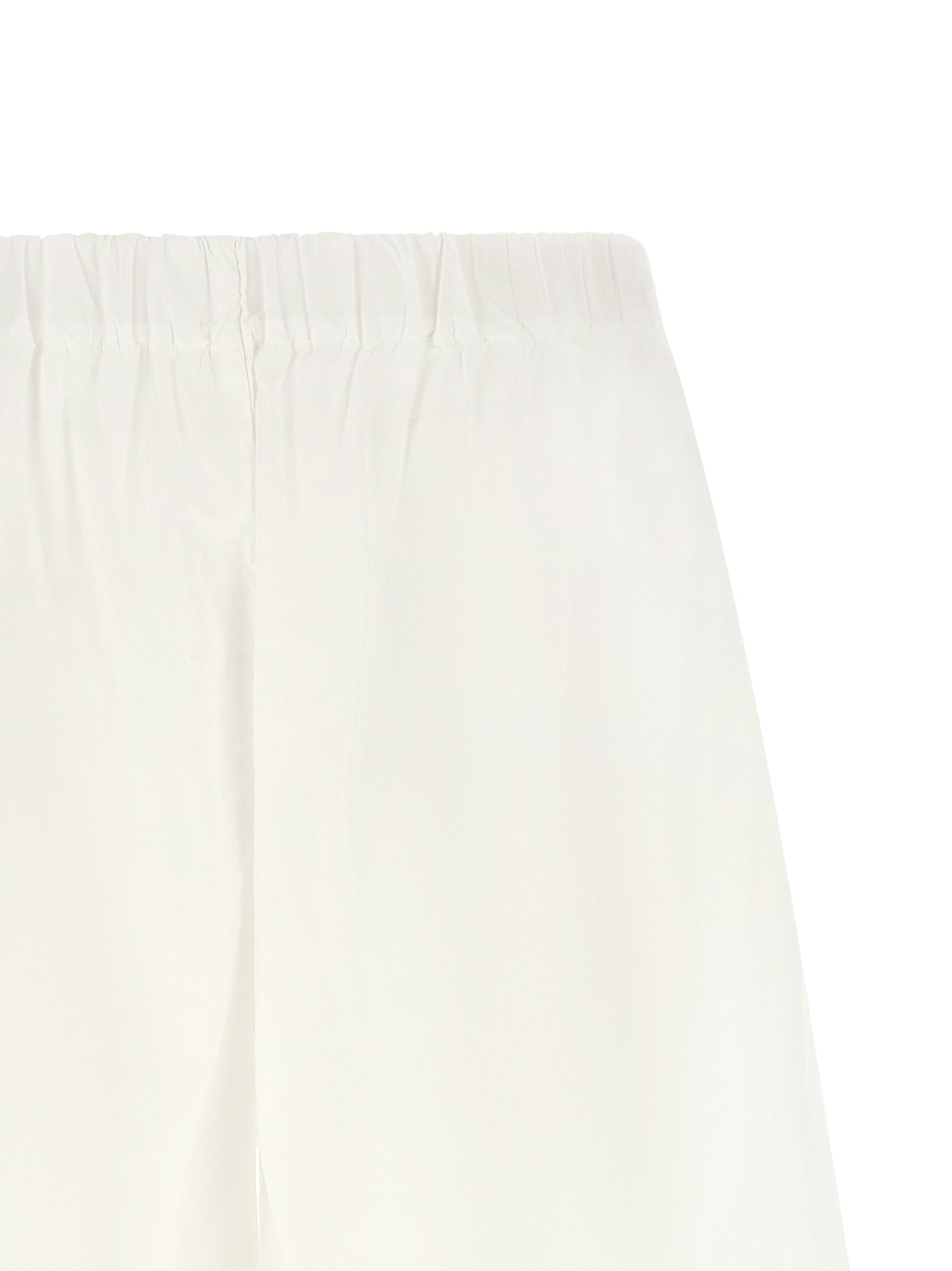 White Cotton Bermuda Shorts