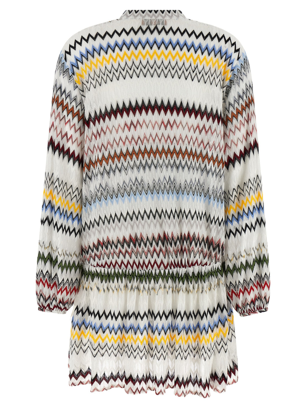 White Viscose Short Dress