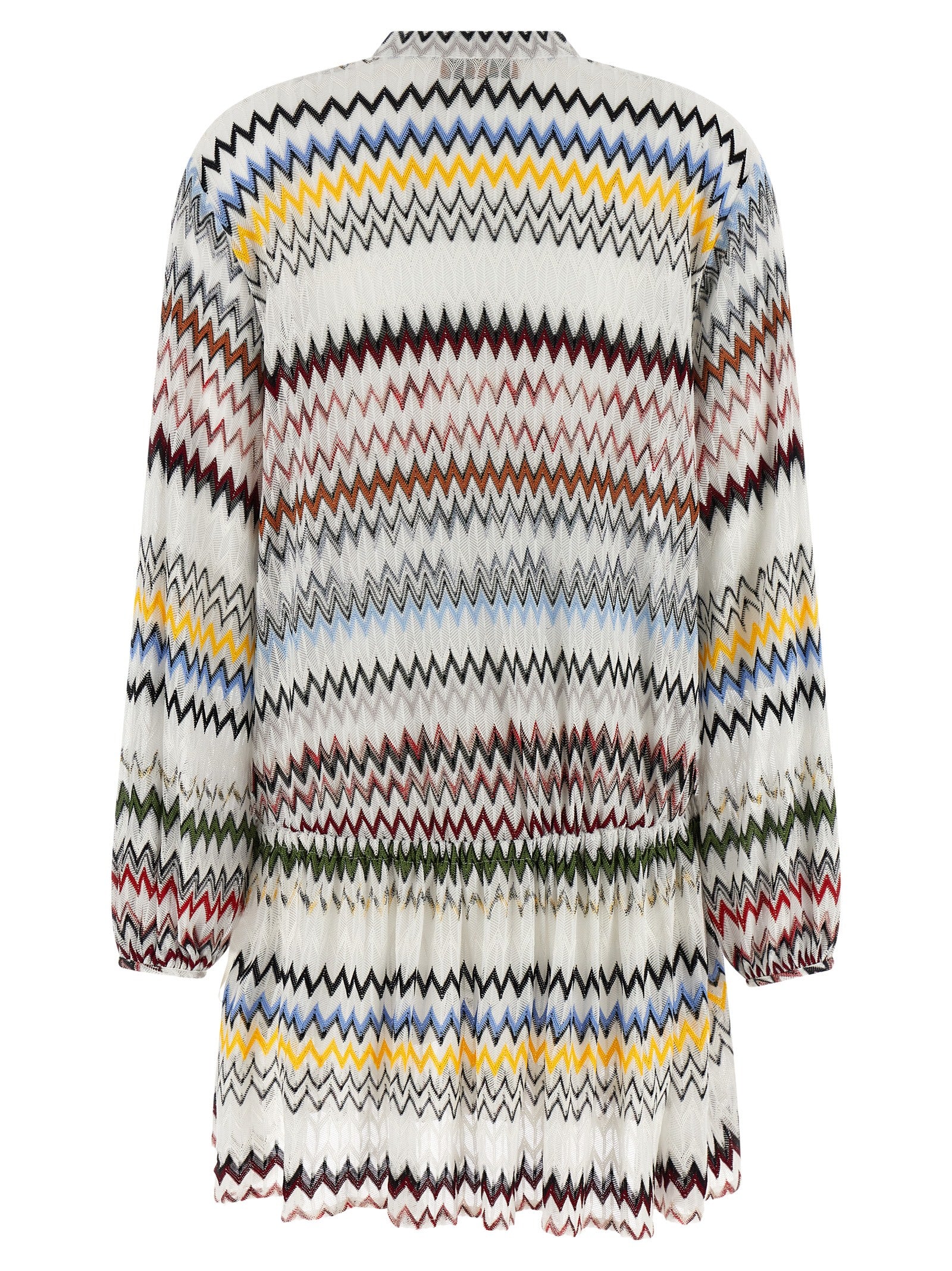White Viscose Short Dress