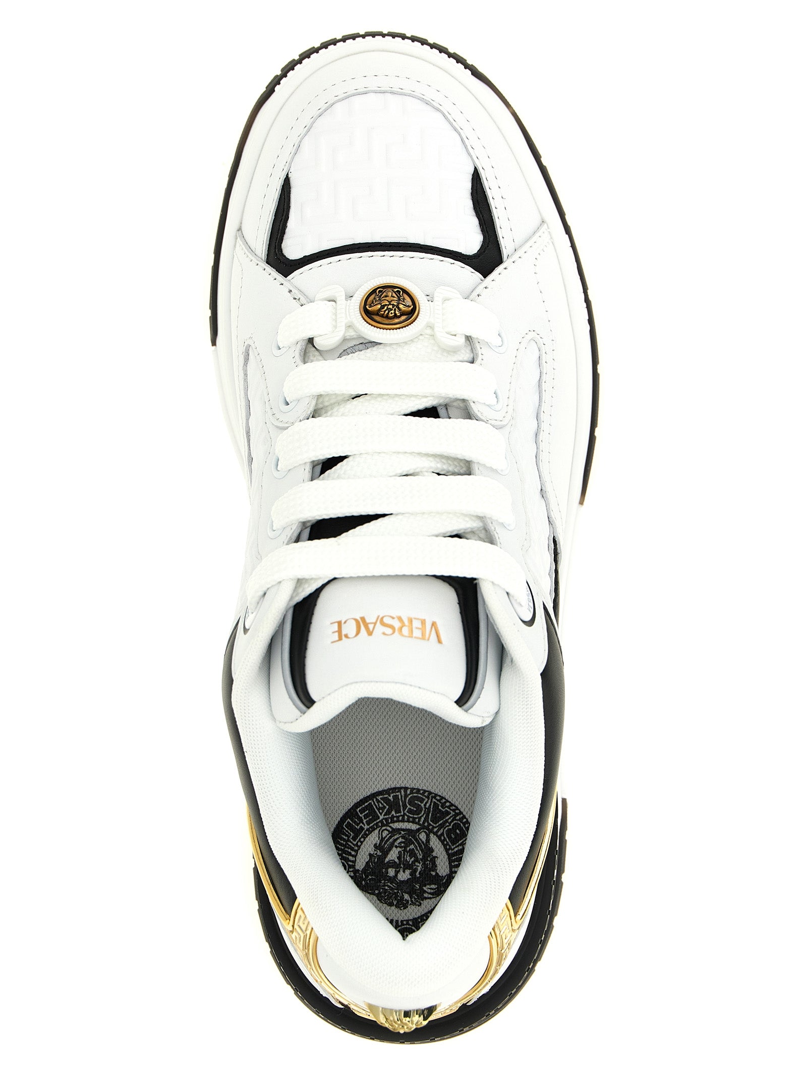 Bicolor Leather Low Top Sneakers