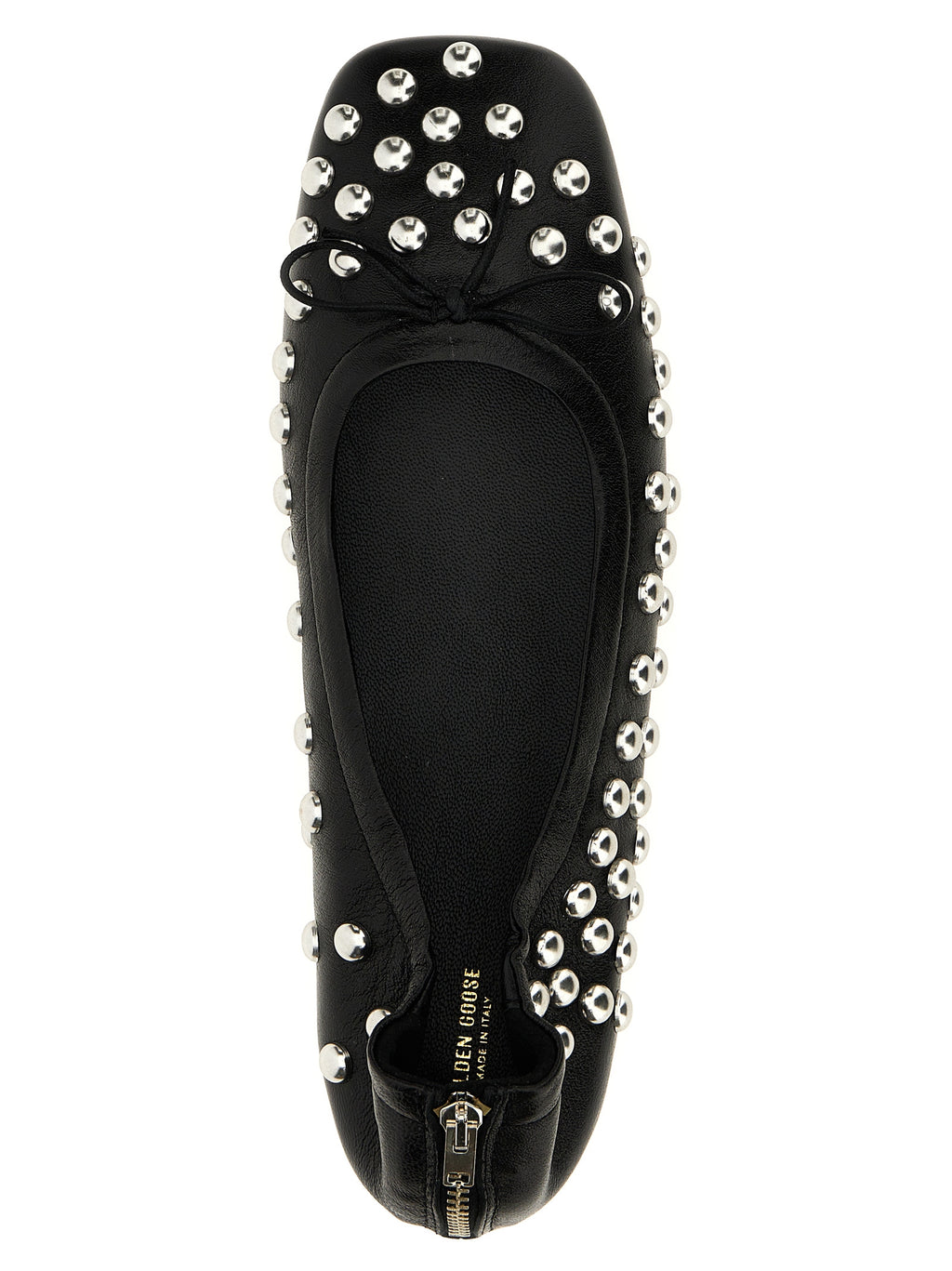 Black Lamb Leather Ballet Flats