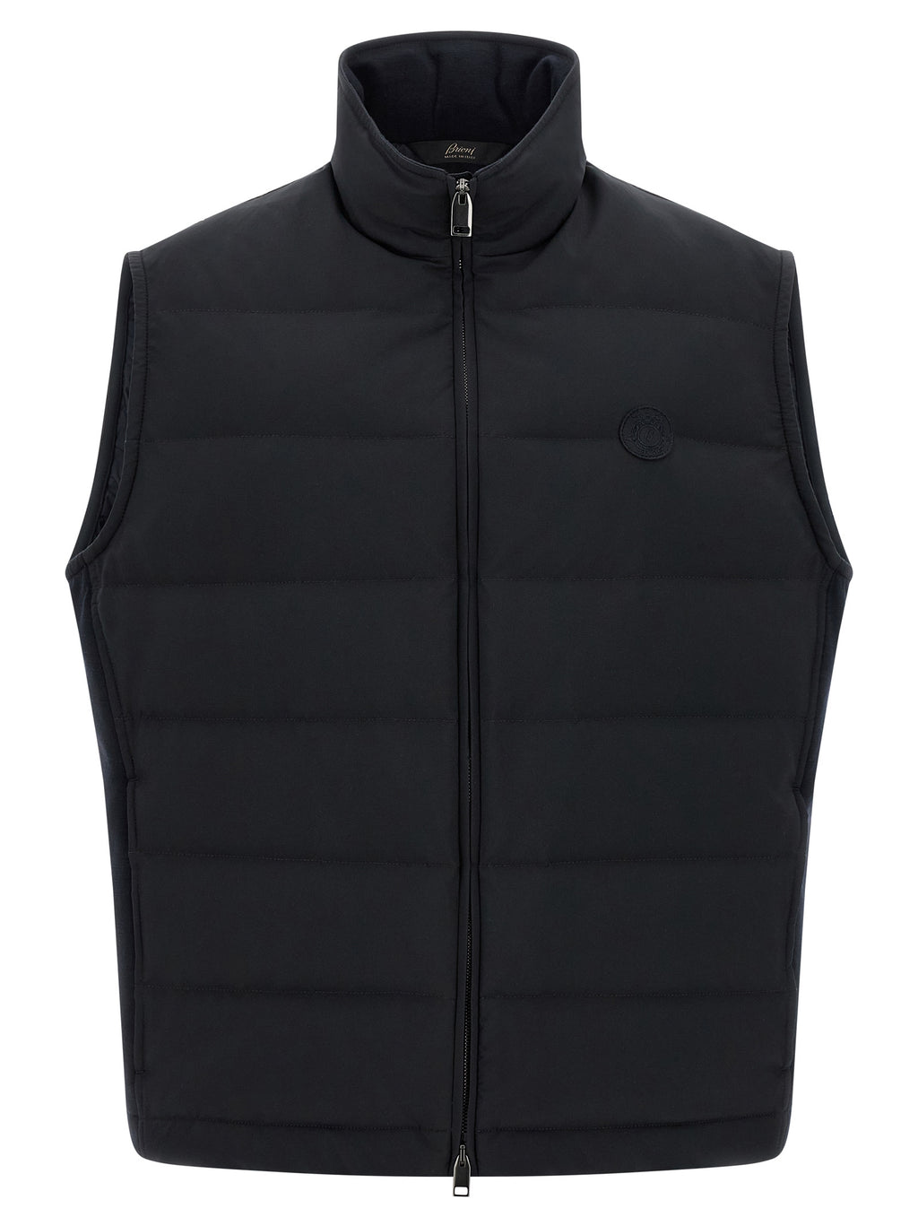 Blue Polyester Sleeveless Jacket
