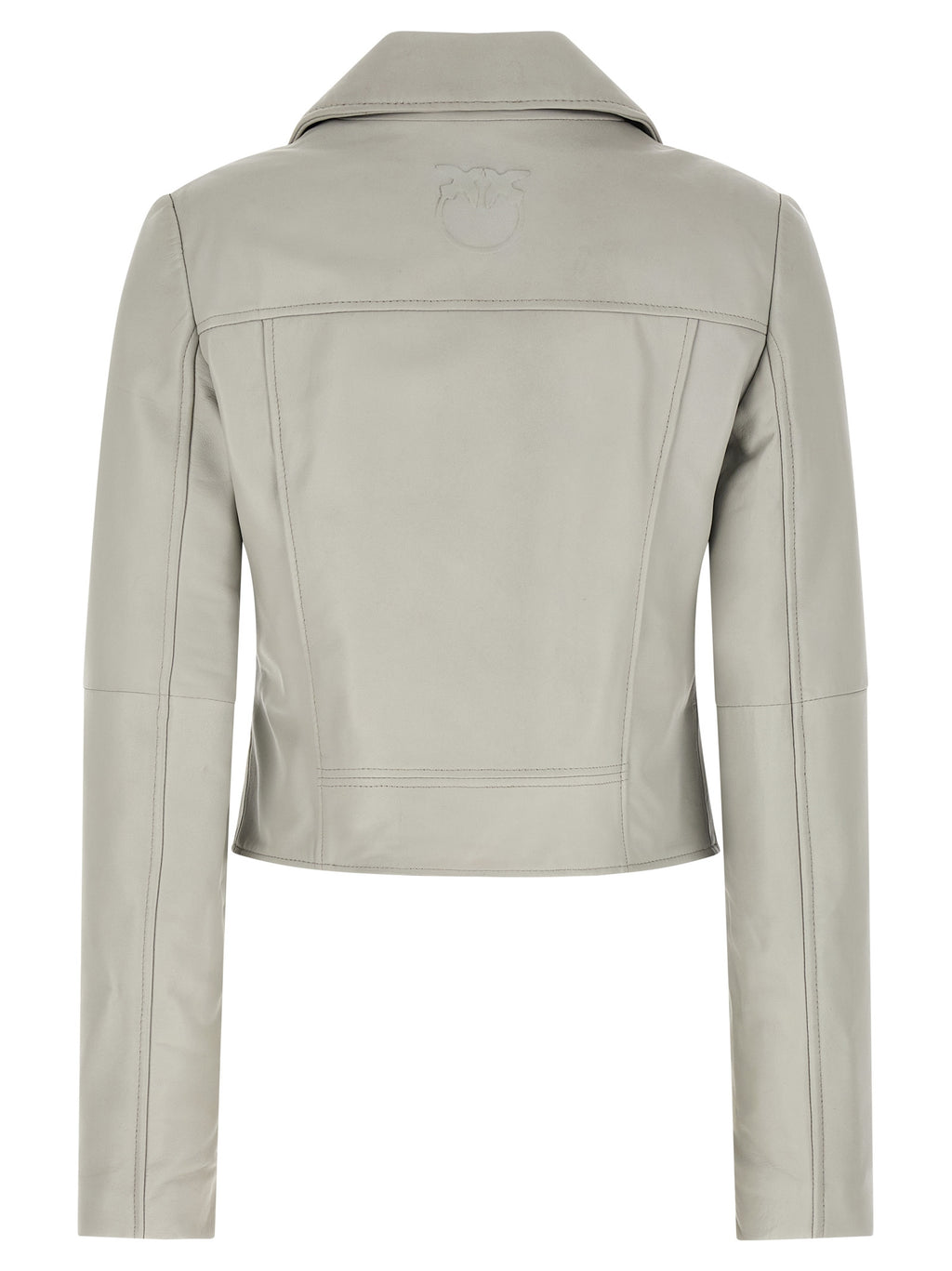 Gray Lambskin Leather Jacket