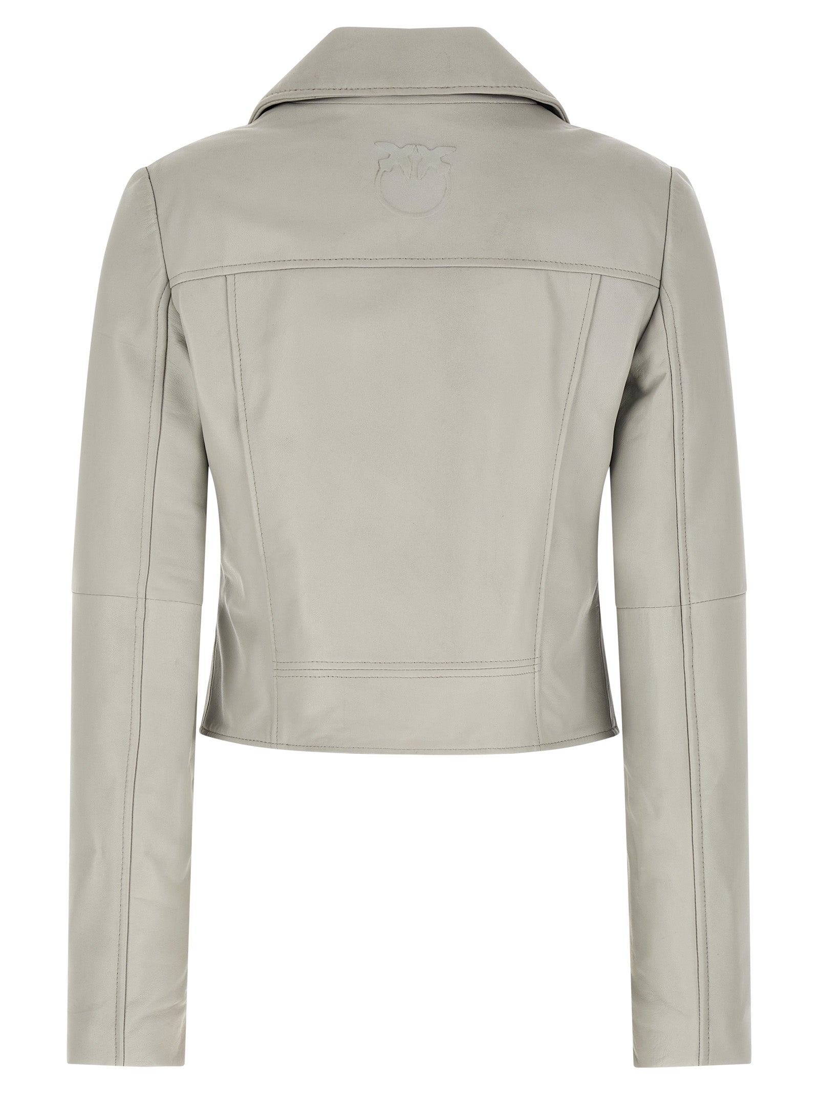 Gray Lambskin Leather Jacket