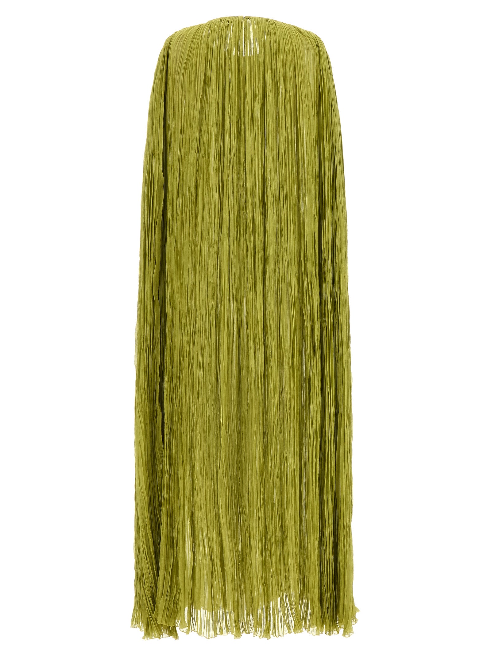 Bicolor Silk Long Dress