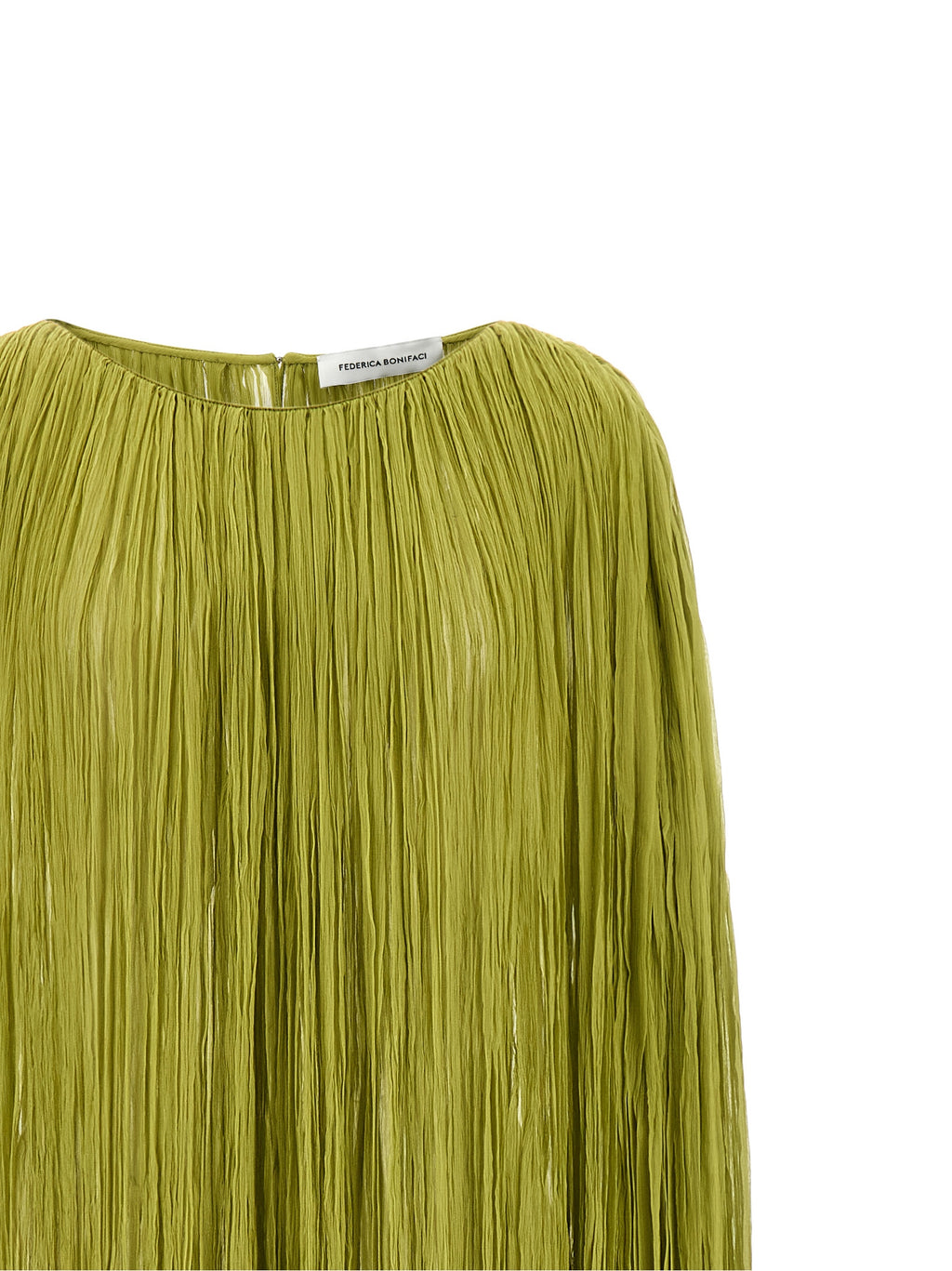 Bicolor Silk Long Dress