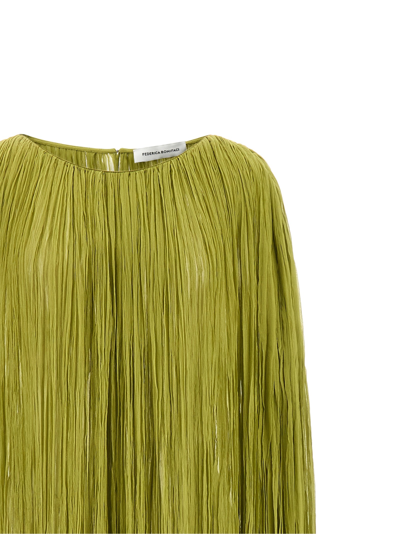 Bicolor Silk Long Dress