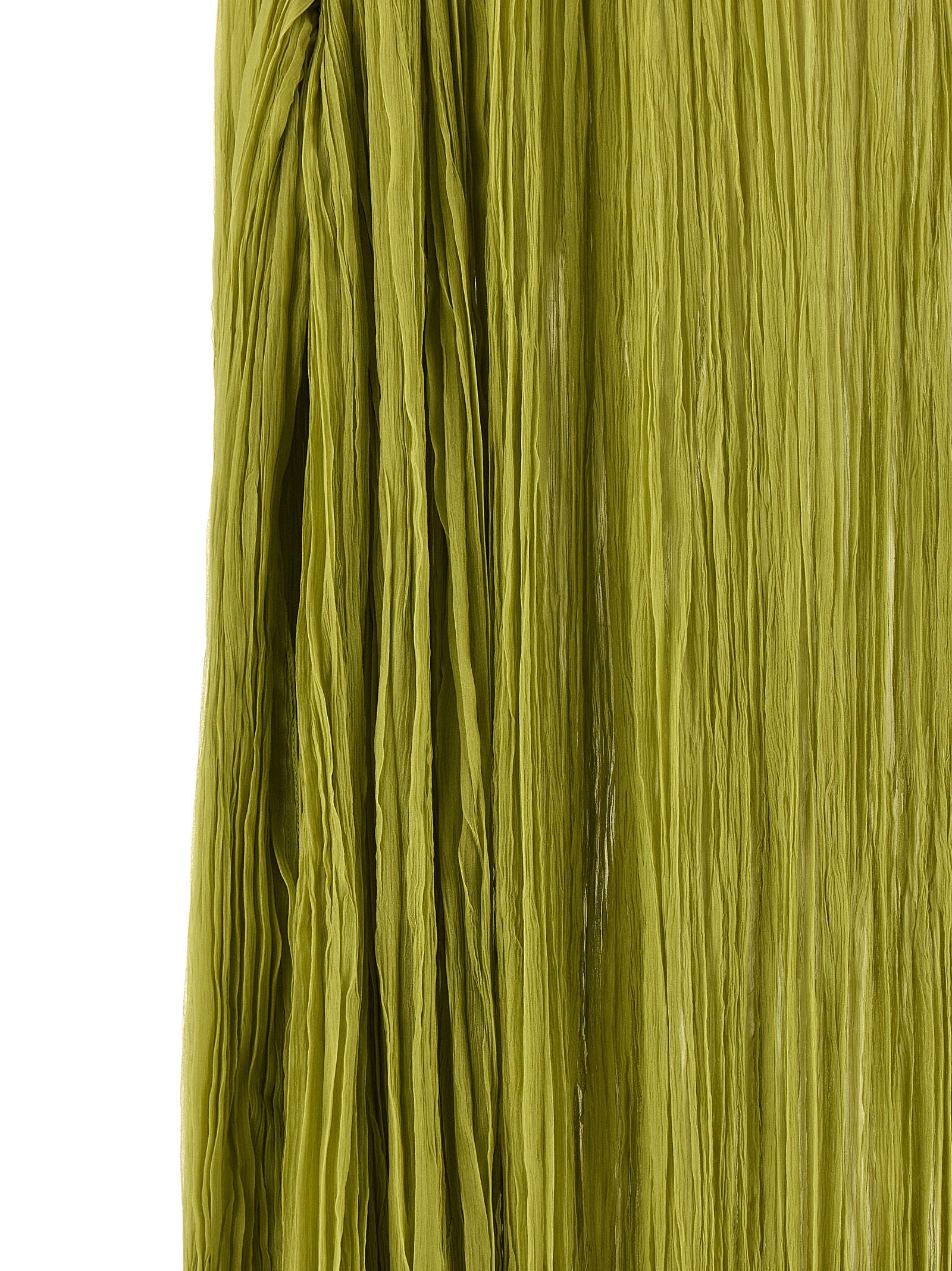Bicolor Silk Long Dress
