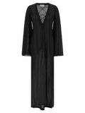 Black Polyester Long Dress