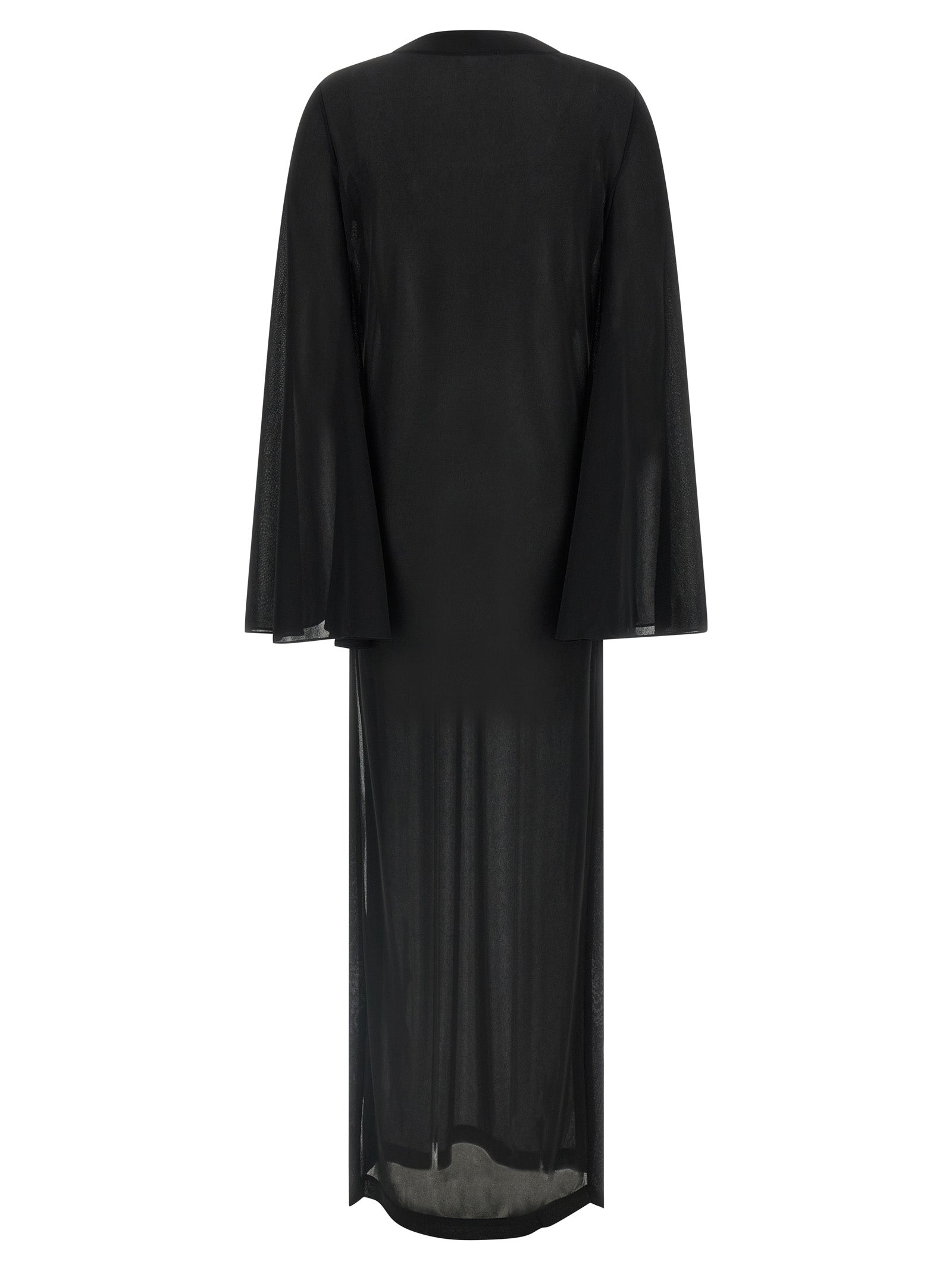 Black Polyester Long Dress