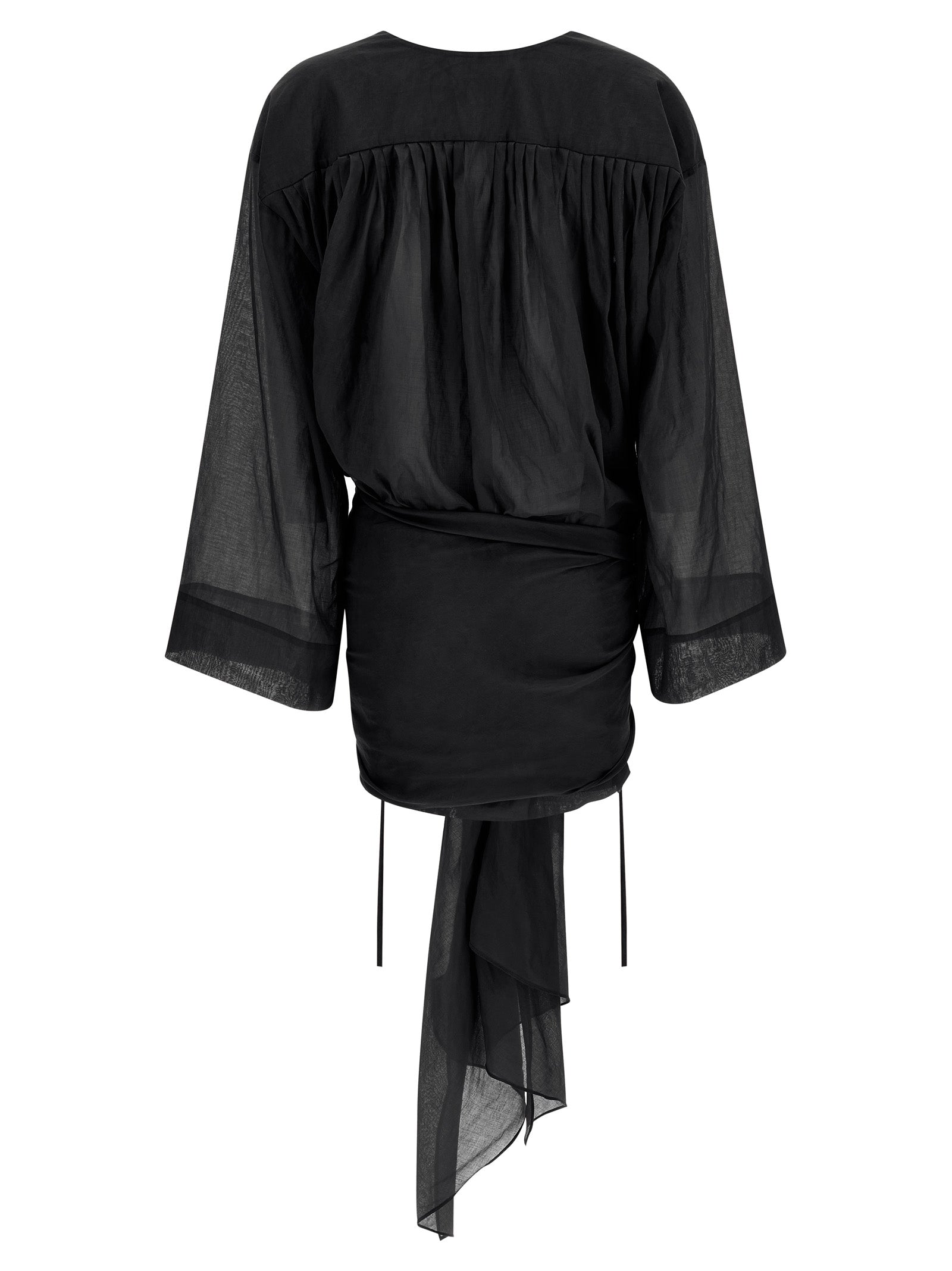 Black Cotton Short Dress