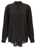 Brown Silk Blouse