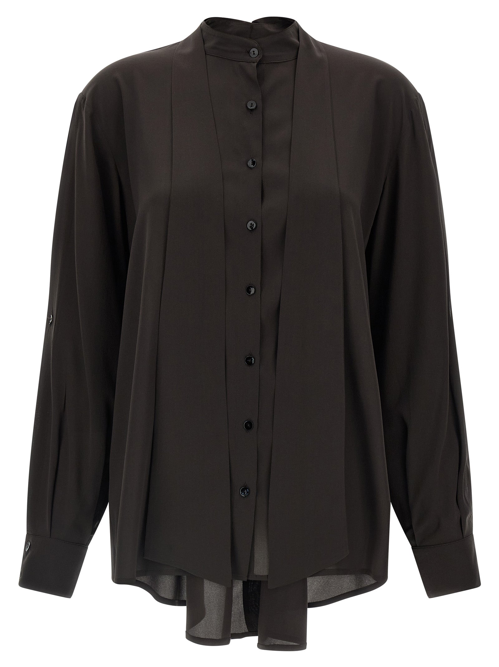 Brown Silk Blouse
