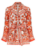Orange Silk Blouse
