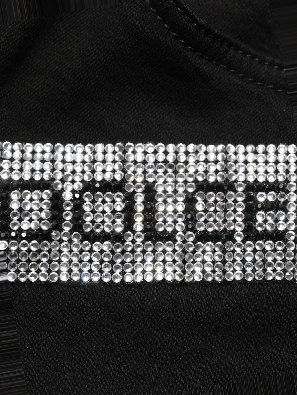 Black Grace Rhinestone HighWaist Denim Jeans