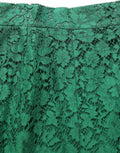 Green Lace High Waist Mermaid Midi Skirt