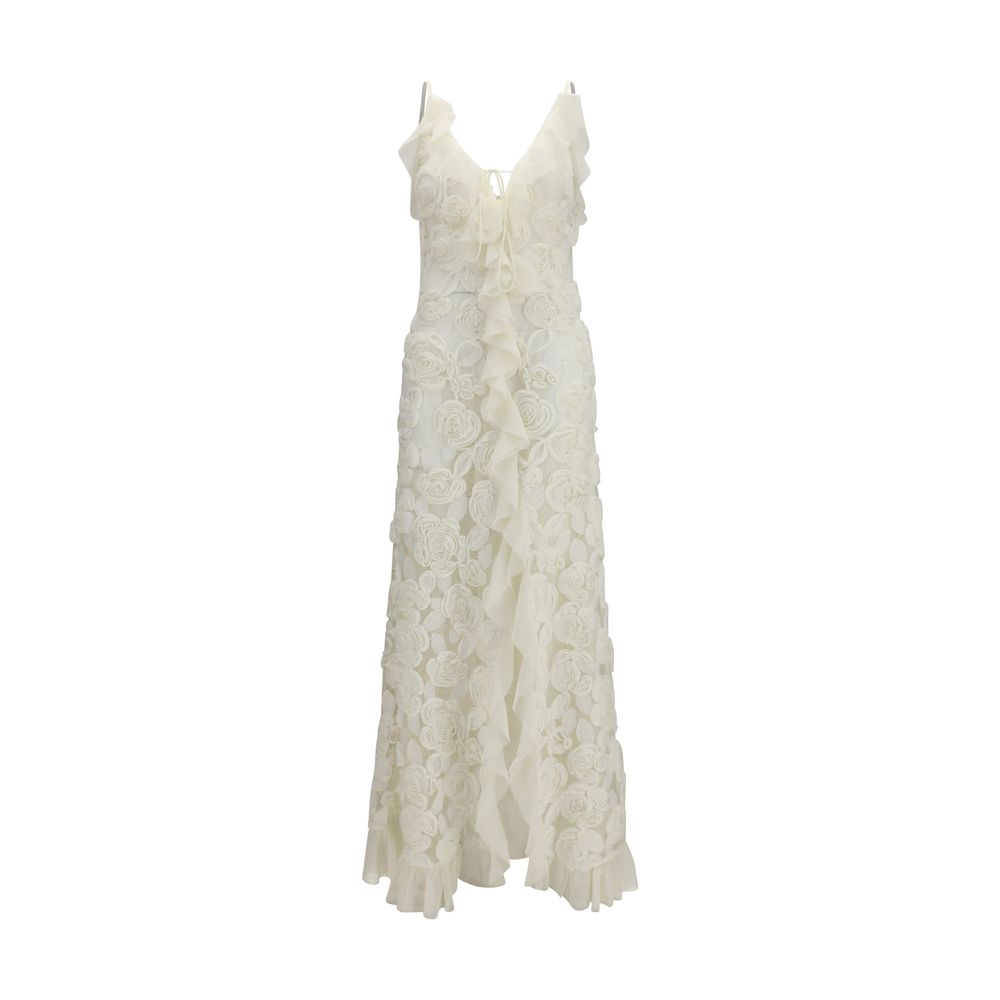 Beige Polyester Cocktail Dress