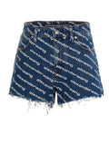 Blue Cotton Bermuda Shorts