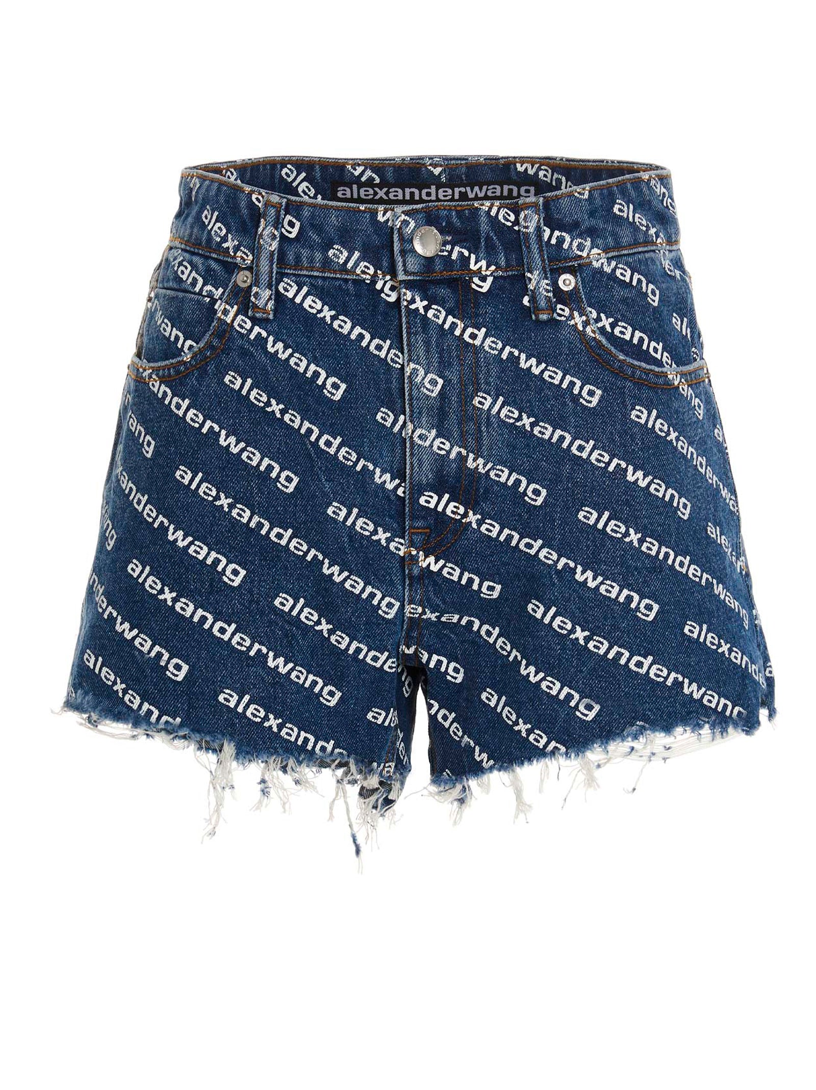 Blue Cotton Bermuda Shorts