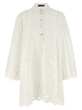 White Cotton Short Dress