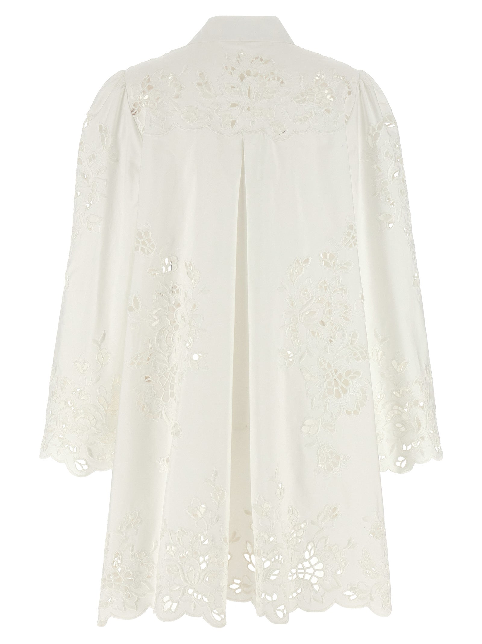 White Cotton Short Dress